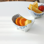 일본 도자기 반찬그릇 접시 굽접시 미니 앞접시 노란꽃종지 : 나무늘봄