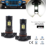 지프 랭글러 JK JL 액세서리 지프 랭글러에 대 한 2pcs jk jl 검투사 jt - psx24 psx24 led 안개 램프 전구 canbus 전조등 운전 조명 주차... 