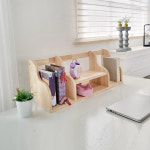 HYR73F 800 원목 4칸 선반 책꽂이 고무나무 : 히트가구