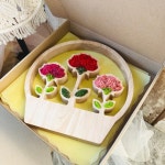 어버이날 스칸디아모스 카네이션액자 -바구니 1송이 2송이 3송이 어린이집만들기 키트 : 교림공방