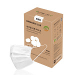 [오가닉랩]  내추럴 코튼 마스크 화이트 100매 유기농 목화 순면 덴탈형 : 오가닉랩 주식회사