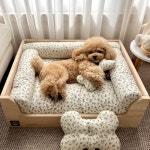 코코제니탄탄 강아지침대 원목 애견 침대 플라워 펫 소파 : 코코제니