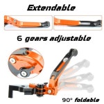 KTM 듀크 125 200 250 390 용 브레이크 클러치 레버, CNC 알루미늄 확장형 조정 가능 액세서리 : 온온글로벌