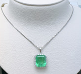 6.06ct 천연에메랄드 목걸이 (PT900) : SB jewelry