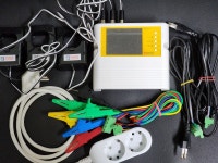 SEM500-500A3C MYWATT  휴대형 3상 전력측정로거 (WEB CLOUD 서비스 5년, SD CARD , 500A 클립형 크램프  3개, 6선 케이블 및악어클립... 