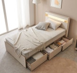 가구샘 LED 서랍형 수납 침대 프레임 SS H8620 : This and Owl