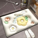 입체규조토 3D 모양 규조토 규토 발매트 욕실 화장실 소형 매트 : 하우스유