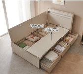 가구샘 LED 서랍형 수납 침대 프레임 SS H8620 : This and Owl