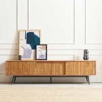 낮은 거실장 TV장 티비다이 TV선반 원목 고무나무 1단 수납장 TV거실장 : 홈앤퍼니