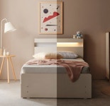 가구샘 LED 서랍형 수납 침대 프레임 SS H8620 : This and Owl