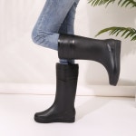 레인부츠 리버스 여성 패션 하이탑  아웃도어 워터슈즈 롱 방수 두꺼운 소 : 알파카글로벌