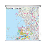 서천군 군산시 지도 서천 군산 관내도 부동산 전도 (롤스크린 대형 210x210) : 우코엔