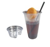 일회용 플라스틱 PET 페트 컵 92파이 투명 콜팝 용기 100개 : 울트라팩