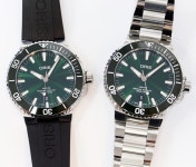 오리스 아퀴스 43.5mm 733 7730 4157 그린 러버밴드 ORIS 애커스 데이트 백화점 A/S : 레쯔시계