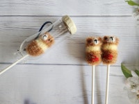 모짜곰도그 병솔 수세미 동물수세미 핫도그 수세미 핸드메이드 선물 답례품 : 미니프리티 샵