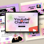 유튜브 채널 피치덱 파워포인트 PPT 템플릿 (SNS, 동영상, 크리에이터, 유튜버, 뷰티, 블로그, 패션, 소셜미디어) : 씨티미디어