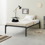 무헤드 헤드리스 심플 화이트 블랙 스틸 침대프레임 ss 침대깔판 홈꾸미기 : 홈앤퍼니