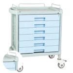 드레싱 PVC 병원 카트 서랍형 잠금장치 서빙 핸드 YDS-106 : JJ코퍼레이션