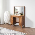 벌레 해충없는 멀바우 원목 사각거울 수납 서랍형 화장대 신혼집 침실가구 : 홈앤퍼니