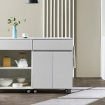 핸드리스 매립손잡이 도어형 바퀴달린 조리대 수납장 거실수납장 신혼부부 : 홈앤퍼니