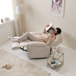 4컬러 편한 쇼파 흔들 의자 리빙 다이닝 통 쿠션 페브릭 각도 조절 의자 저렴 가정용 거실 1인용 팔걸이 아쿠아텍스 패브릭 카우치 리클라이너... 