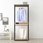 원룸 의류 정리 수납 철제프레임 800 2단 시스템 행거 헹거 고급옷걸이 : 홈앤퍼니