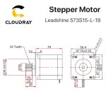 Leadshine Nema 23 스테퍼 모터 3D 프린터 CNC XYZ용 기어 포함 573S15-L-18 3 상 57mm 150Ncm 5.2A : 글로벌코리아기기