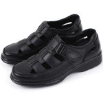 남성 여름구두 소가죽 H5077 통풍 펀칭 벨크로 여름신발 단화 정장 발편한 남자 구두 : 카리프