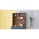 가전 전자기기 전선홀 진열 수납 선반 상부장 책장 800 주방그릇장 수납장 : 홈앤퍼니