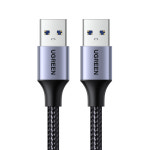 유그린 양쪽 USB 3.0 A to A 메탈 패브릭 케이블 US373 0.5m, 1개 : 유그린스토어