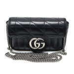 Gucci(구찌) 476433 블랙 마틀라세 쉐브론 GG 마몽 수퍼 미니 체인 크로스백 : 광명중고명품