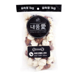 내품애 대용량 강아지육포간식 오리말이4.5인치, 1kg, 1개 : 댕이와냥이