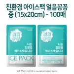 닥터그린사랑 얼음 꽁꽁 아이스팩 중 100매 : 닥터그린사랑
