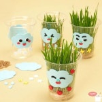 새싹키우기 EVA 밀싹키우기 5세트 과학 교구 관찰일지 스티커 유치원 초등학교 : JinMin