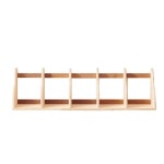 고무나무 원목 1단 5칸 칸막이 오픈형 소품 진열 책꽂이 학생책꽂이 책장 : 홈앤퍼니