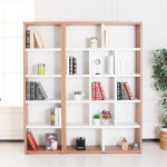 서재 전면 책장 5단 600 840 1200 수납 진열 선반 3p 세트 조립식선반 : 홈앤퍼니