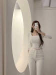 소울핏 버전2 보호본능 스퀘어넥 볼륨 드레이프 셔링 데일리 나시 가디건 세트 4color : 끌로에드