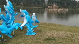 레진 공예 아트 조형물 조각상 인테리어 정원 공원 펜션 카페 야외 돌고래 바닥 시뮬레이션 대형 공예품 분수 조형물 해양관 동물풀공원 경관장식... 