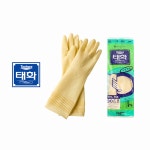 태화 고무장갑 꽃밴 L 대 10켤레 아이보리미색백색 : 장갑몰