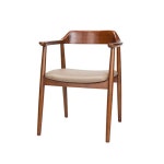 인테리어소품 애쉬원목 등받이 가죽질감방석 암체어 의자 주방인테리어 DIY : 홈앤퍼니