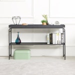 카페 거실 베란다 2단 스틸 블랙 화이트 화분대 선반 콘솔 인테리어 책장 : 홈앤퍼니