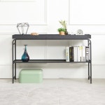 카페 거실 베란다 2단 스틸 블랙 화이트 화분대 선반 콘솔 인테리어 책장 : 홈앤퍼니