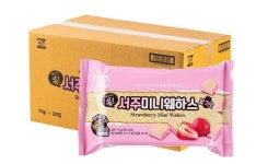 서주 미니웨하스 70g x 20개 딸기 웨이퍼 한박스 아이 사무실 간식 : 맘스굿