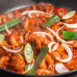 존맛탱 매콤 불 양념 쭈꾸미 볶음 간편조리 술안주 캠핑 밀키트 극대노 매운맛 300g : 푸드레코드