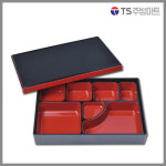 [돌산멜라민] 칠기 멜라민 도시락 8호 (DS-203) : TS주방마트