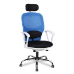 컬러 매쉬등받이 허리받침 편안한 바른자세 헤드 회전 사무의자 학생의자 : 홈앤퍼니