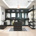 코지스 비티오 시스템 행거 드레스룸 월넛 : 코지스 스토어