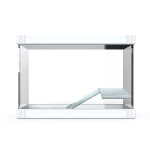 펫츠핸들러 렙타일 CJ-R320D 아쿠아터틀 수생거북이 슬로프데크어항 화이트 : 톰스패밀리