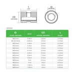 인서트 공구 인서트툴 테이프  브라스 너트 사출 성형 황동 널링 나사 m1.4 M2 M2.5 M3 M4 M5 M6 M8 100 개 50 20 10 : 포온지마켓