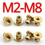 인서트 공구 인서트툴 테이프  핫 멜트 널링 플랜지 구리 너트 스레드 주입 임베디드 T형 3D 프린터용 황동 열 M2 M3 M4 M5 M6 M8 : 포온지마켓